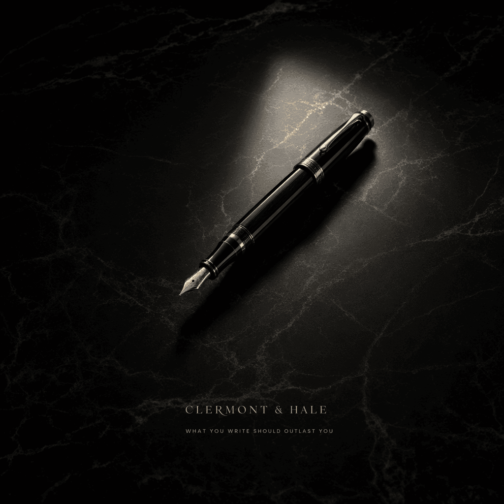 Luxury fountain pen magazine ad generated with ChatGPT Images 2.0