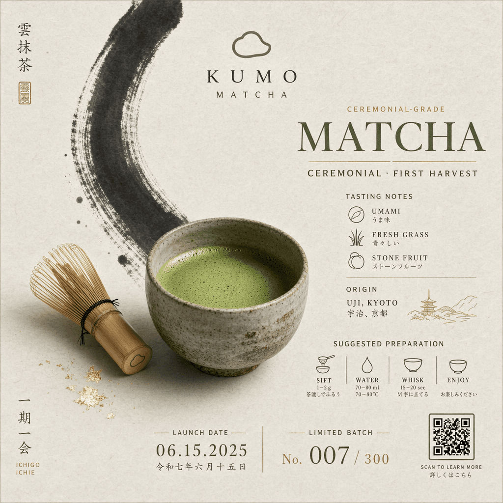 Kumo Matcha wabi-sabi launch poster generated with ChatGPT Images 2.0
