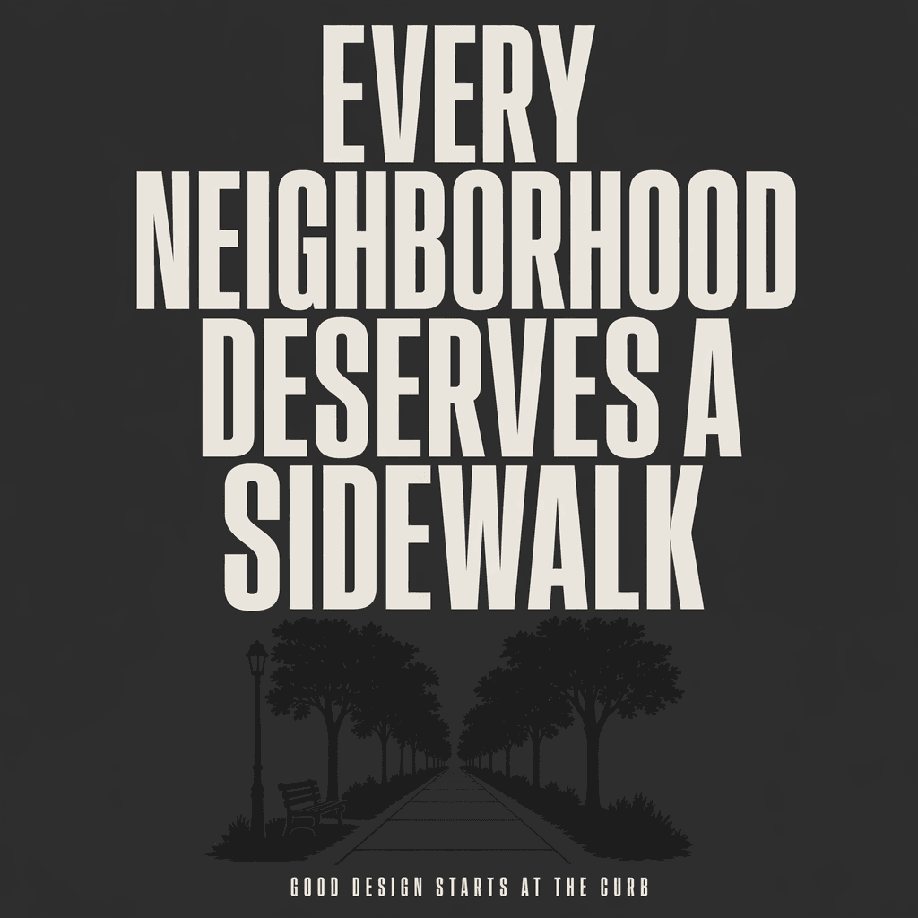 Minimal sidewalk awareness poster generated with ChatGPT Images 2.0