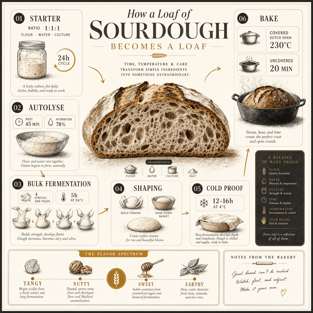 Sourdough process infographic generated with ChatGPT Images 2.0